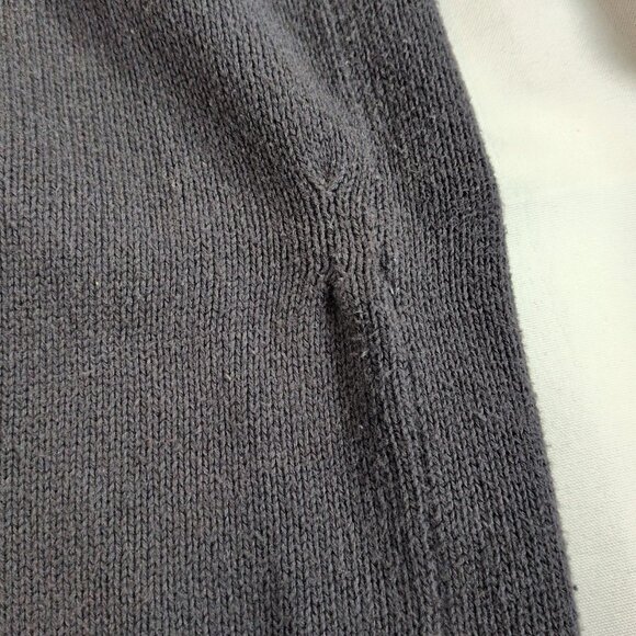 Angelo Litrico Men's L Large Sweater Full Zip Collared Gray 100% Cotton Knit - Picture 15 of 15